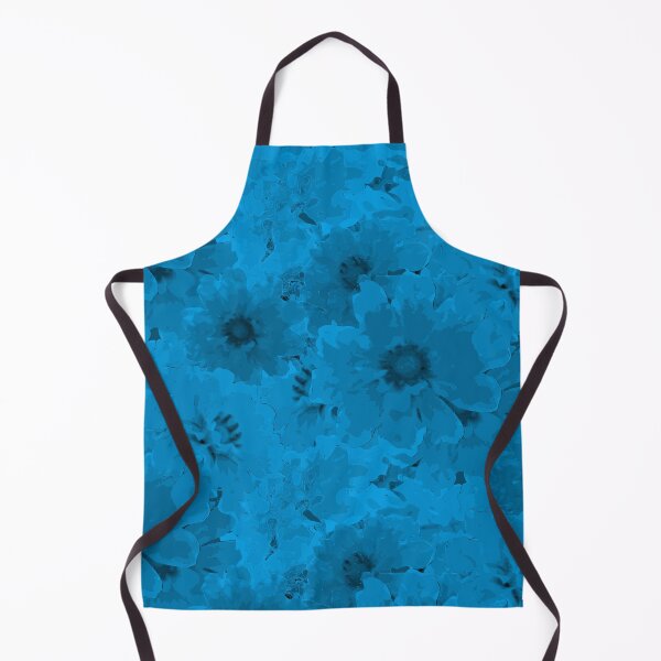 Item preview, Flower Ocean Halfdrop Monochrome Blue 00b0ff designed and sold by Art in My Loft.