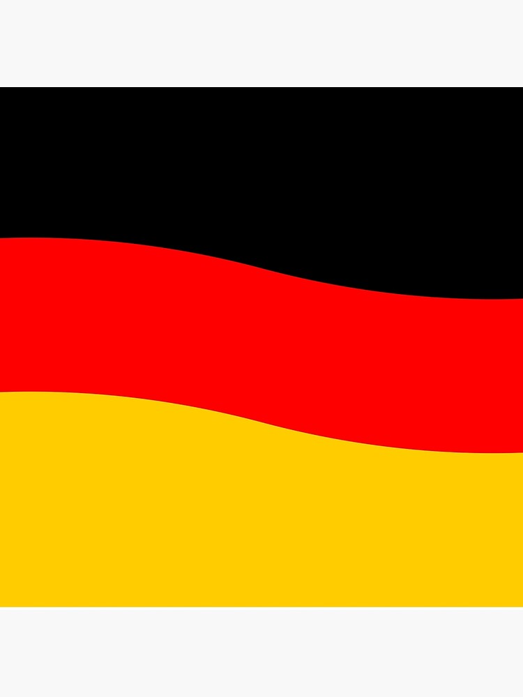 "Black Red and Yellow German Flag Wave" Throw Pillow by podartist