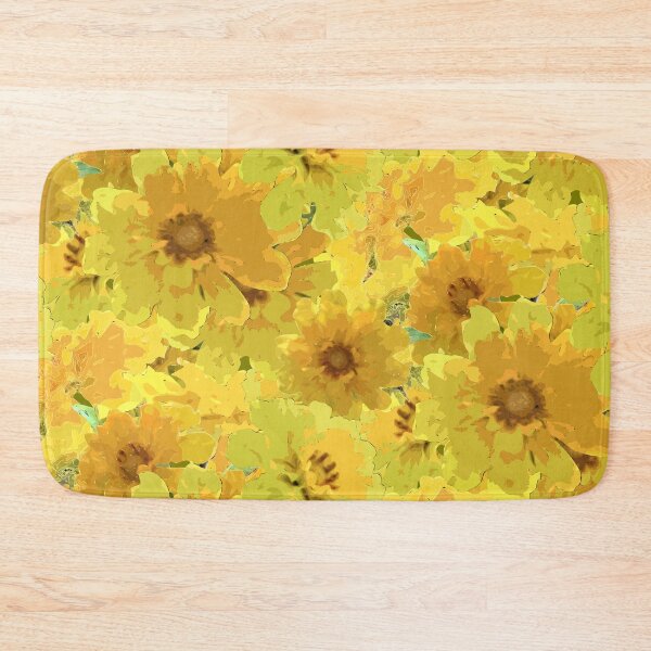 Item preview, Sunny Flower Ocean Half Drop Repeat 5748 designed and sold by Art in My Loft.