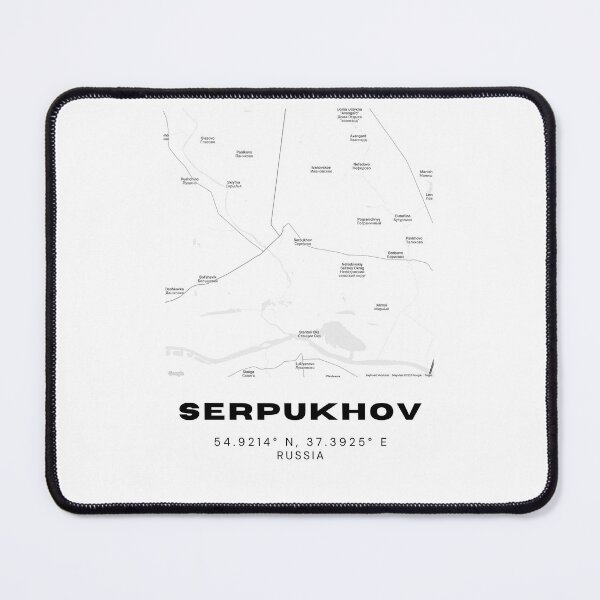 Item preview, Serpukhov Map Print – Minimalist Russia City Layout designed and sold by RM-Journey.