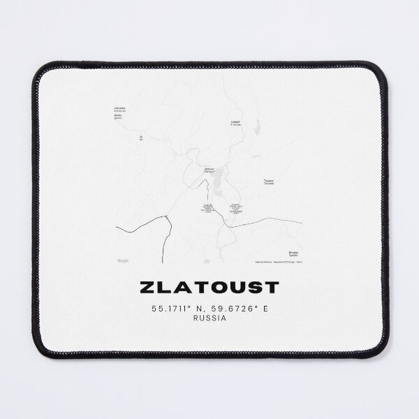 Item preview, Zlatoust City Map – Modern Ural Mountains Poster designed and sold by RM-Journey.