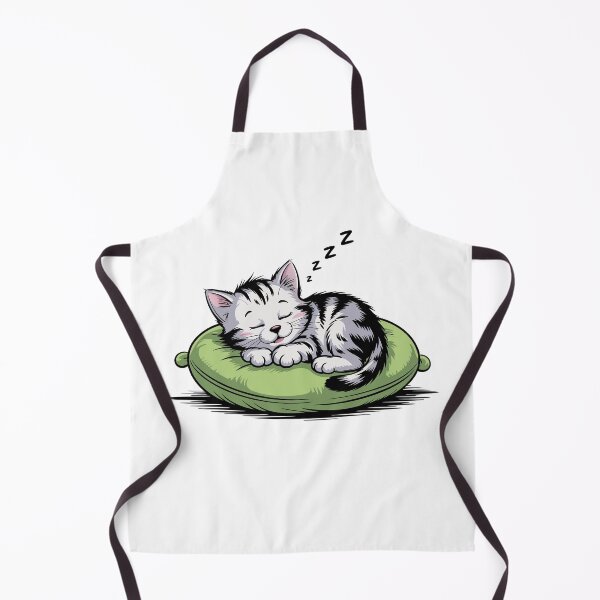 Item preview, Black and white tabby kitten sleeping peacefully on a pillow designed and sold by AFernandesDSG.