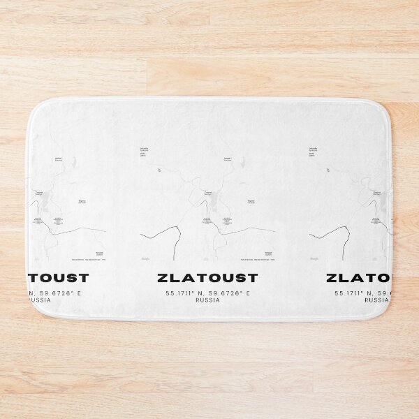 Item preview, Zlatoust City Map – Modern Ural Mountains Poster designed and sold by RM-Journey.