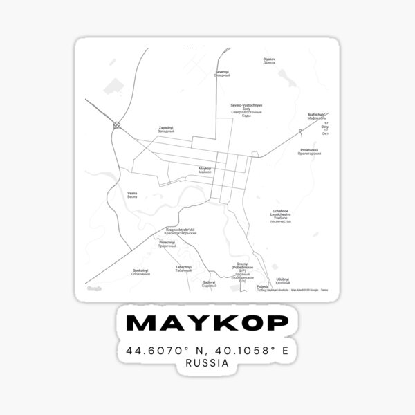 Item preview, Maykop City Map – Minimalist Capital of Adygea Poster designed and sold by RM-Journey.