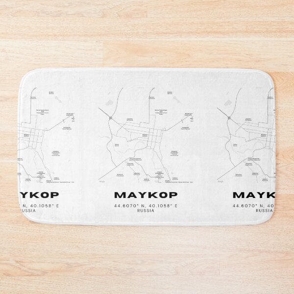 Item preview, Maykop City Map – Minimalist Capital of Adygea Poster designed and sold by RM-Journey.