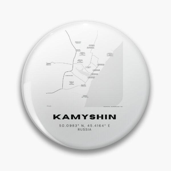 Item preview, Kamyshin Map Print – Volga River Minimalist City Art designed and sold by RM-Journey.