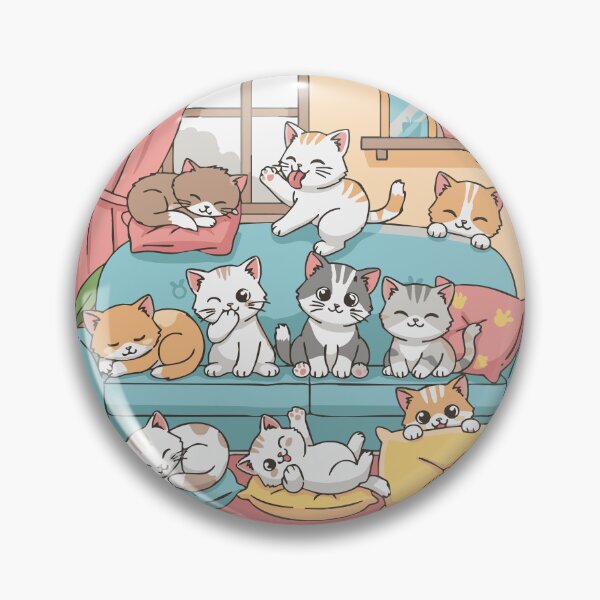 Item preview, F.U.R.R.I.E.N.D.S - Cute Cat Squad on the Couch designed and sold by imaginariun.