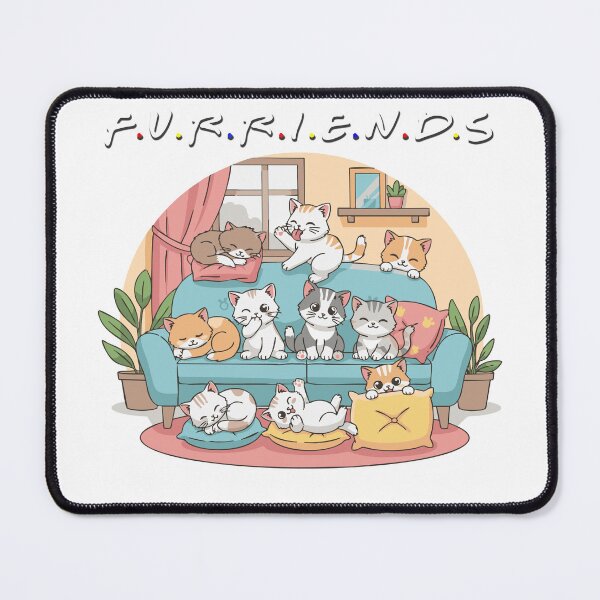 Item preview, F.U.R.R.I.E.N.D.S - Cute Cat Squad on the Couch designed and sold by imaginariun.