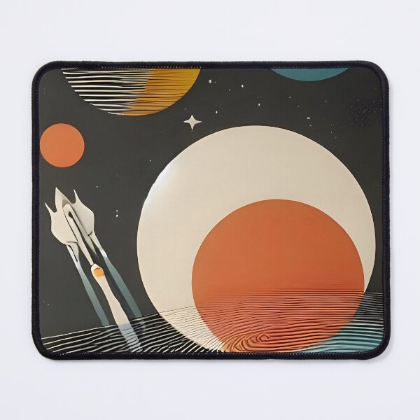 Item preview, Mid Century Space Age Art Galactic Waves designed and sold by Lee Hiller Designs.