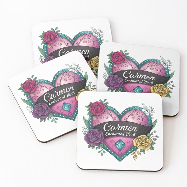 Item preview, Carmen’s Enchanted Heart - Vibrant Floral & Diamond Art Print designed and sold by Melia-Store.