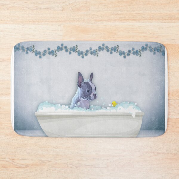 Item preview, Boston Terrier Bathtub Bathroom Artwork designed and sold by Lilwhitefox.