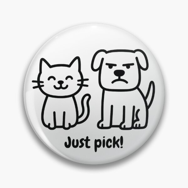 Item preview, Just Pick – Grumpy Dog vs. Cute Cat designed and sold by Kantacafe.