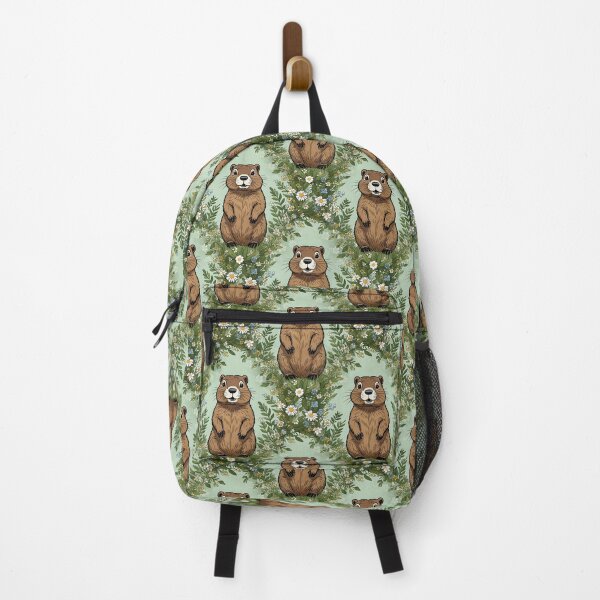 Item preview, Massachusetts Mayflowers and Groundhog Woodchuck Pattern designed and sold by taiche.