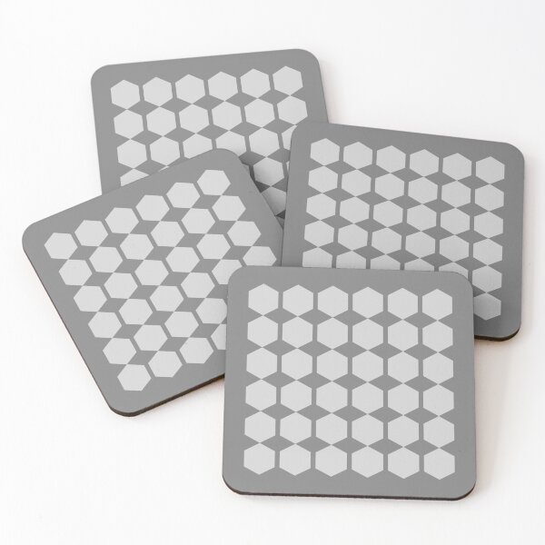 Item preview, Hexagon Gingham Grey on Grey designed and sold by Art in My Loft.