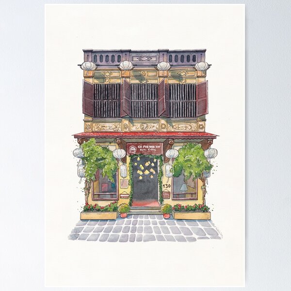 Elodie Plume - Faifo Coffee, Hoi An, Vietnam Poster