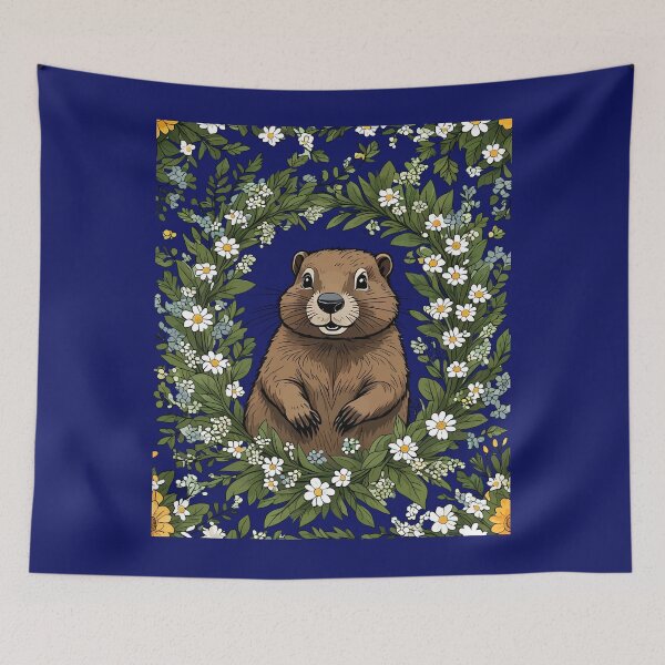 Item preview, Massachusetts Mayflowers and Groundhog Woodchuck 2 designed and sold by taiche.
