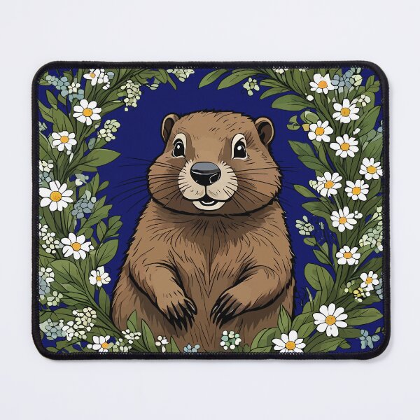 Item preview, Massachusetts Mayflowers and Groundhog Woodchuck 2 designed and sold by taiche.