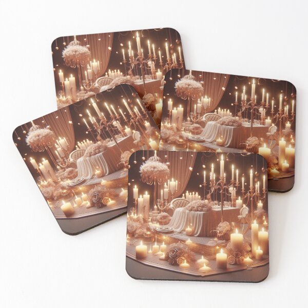 Item preview, Romantic Candlelit Dinner Setting | Elegant Ambiance designed and sold by choder61.