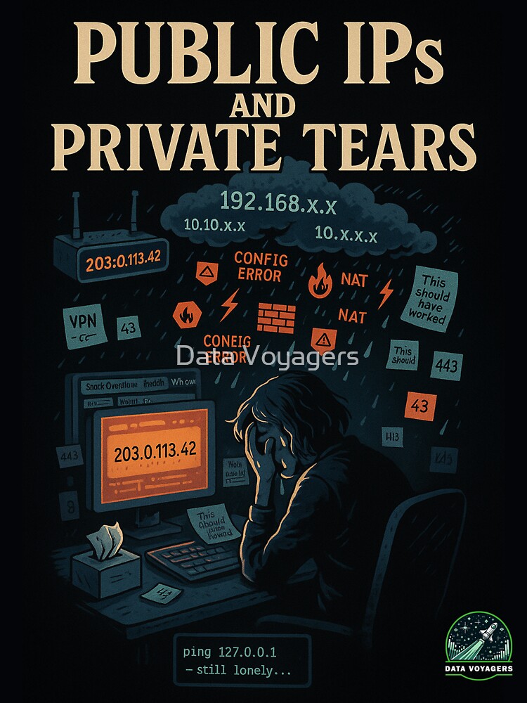 Thumbnail 3 of 3, Sticker, Public IPs, Private Tears designed and sold by DataVoyagers.