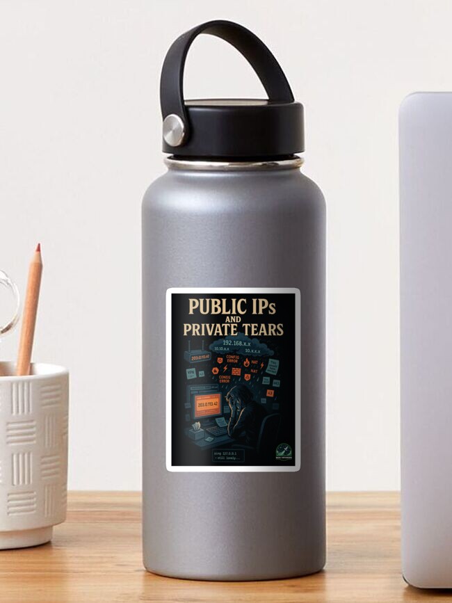 Thumbnail 1 of 3, Sticker, Public IPs, Private Tears designed and sold by DataVoyagers.