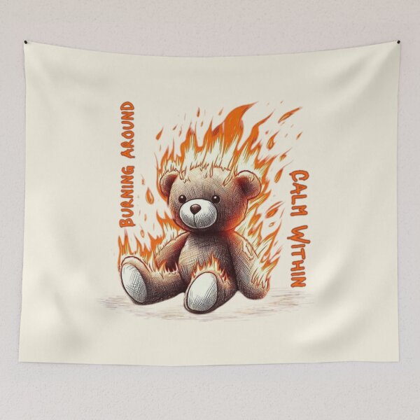 Item preview, Burning Around Calm Within Fire Teddybear designed and sold by KTGim.