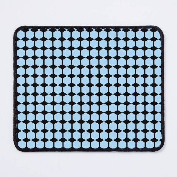 Item preview, Hexagon Gingham Blue on Black designed and sold by Art in My Loft.