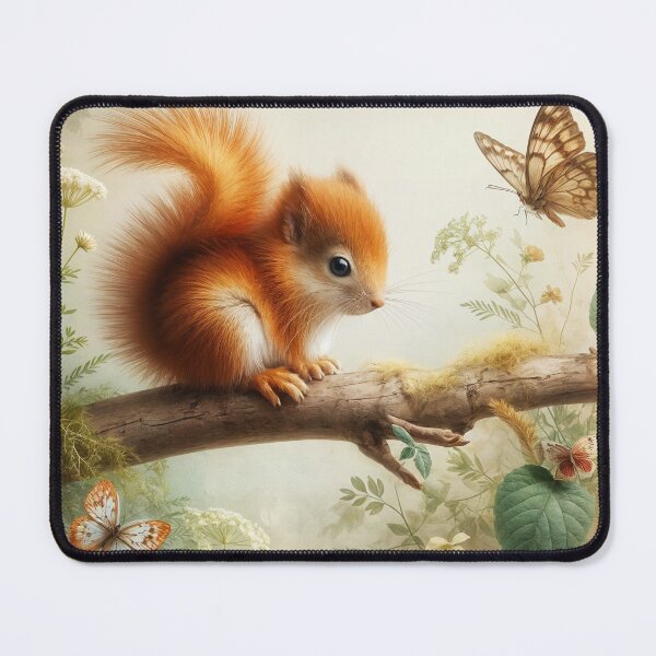 Item preview, Baby Squirrel and Butterflies designed and sold by Krys Bailey.