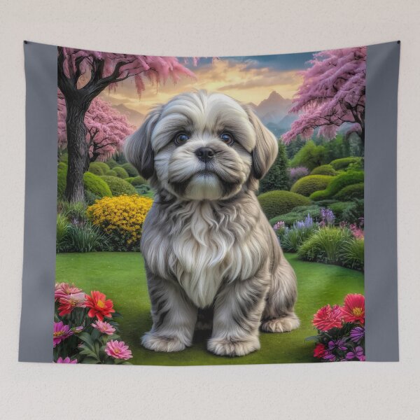 Item preview, Spencer Lhasa Apso Puppy Portrait Painting designed and sold by Heart and Soul Studio.