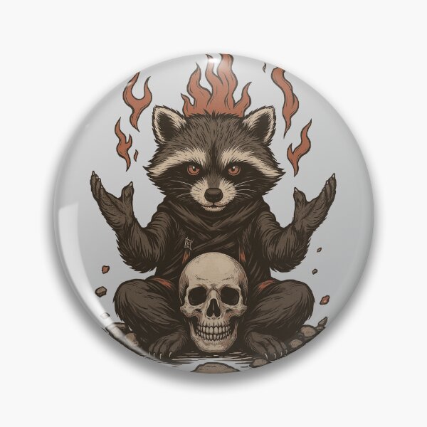 Item preview, Chaos Raccoon Lord | Dark Mystic Occult Forest  Animal designed and sold by JavensArt.
