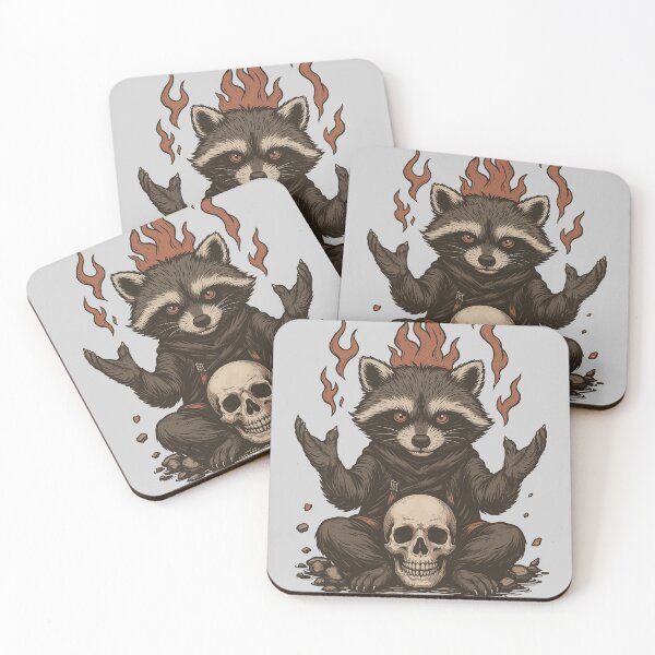 Item preview, Chaos Raccoon Lord | Dark Mystic Occult Forest  Animal designed and sold by JavensArt.