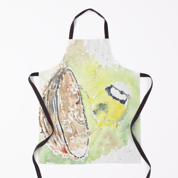 Item preview, Blue-tit on a coconut shell designed and sold by GiselleSellier.
