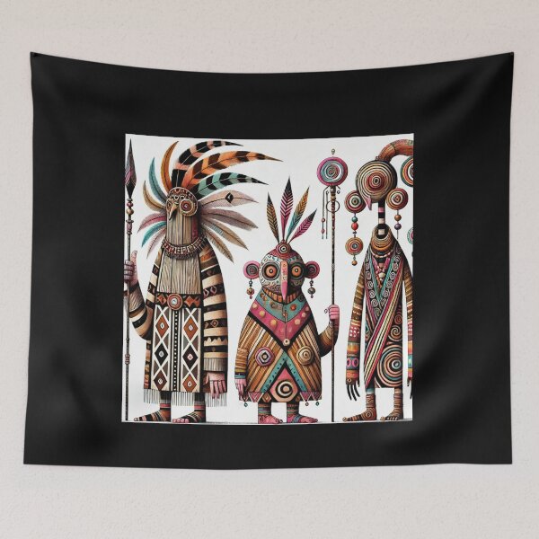 Item preview,  Great Tribal Bunch, African artwork, Mud art, Black Art, Roots artwork designed and sold by Afrocarribe.