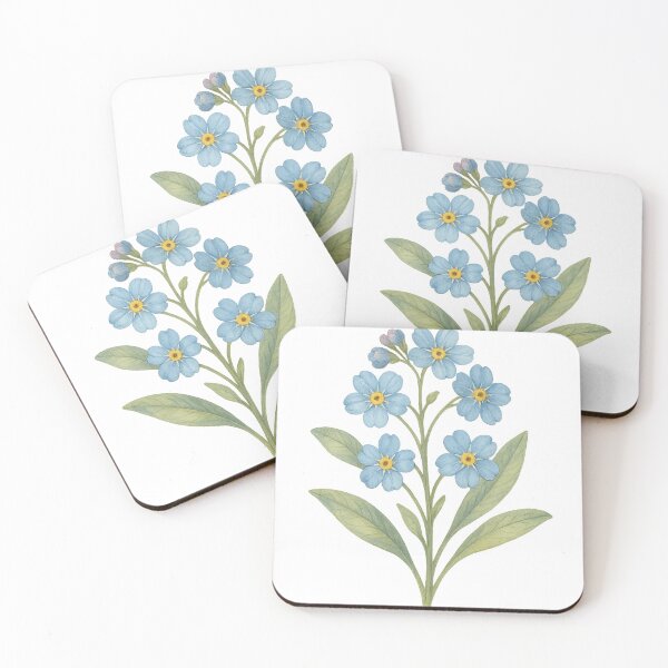 Item preview, A watercolor illustration of a Forget-Me-Not designed and sold by GentleMuse.