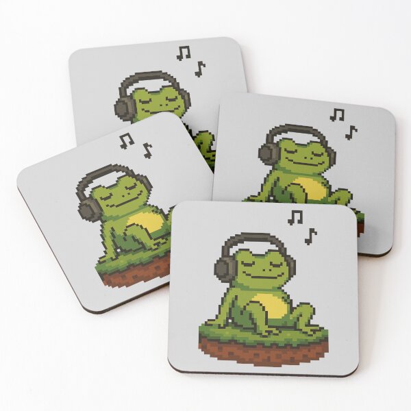 Item preview, Froggy Chill Mode – Cute Relaxed Frog with Headphones designed and sold by fadilow.