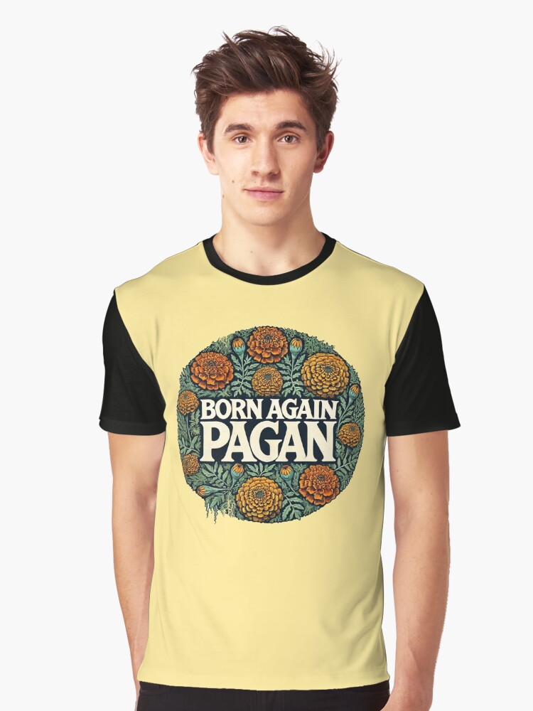 Thumbnail 1 of 5, Graphic T-Shirt, Born Again Pagan designed and sold by Boogiemonst.