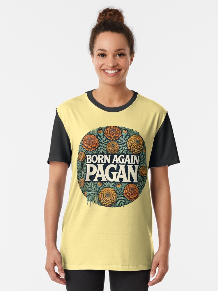 Thumbnail 2 of 5, Graphic T-Shirt, Born Again Pagan designed and sold by Boogiemonst.