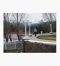 My brother Robert walking the grounds of Stanley Hotel Park Photographic Print