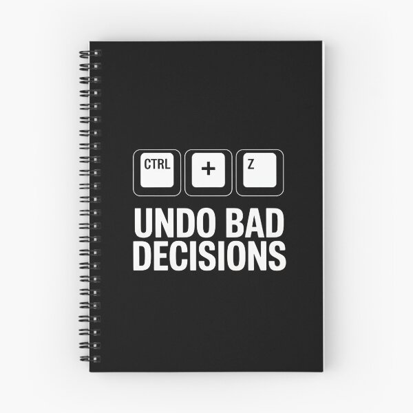 Item preview, CTRL + Z, Undo Bad Decisions: Witty Minimalist Tech Humor Design designed and sold by Legendary T-Shirts.