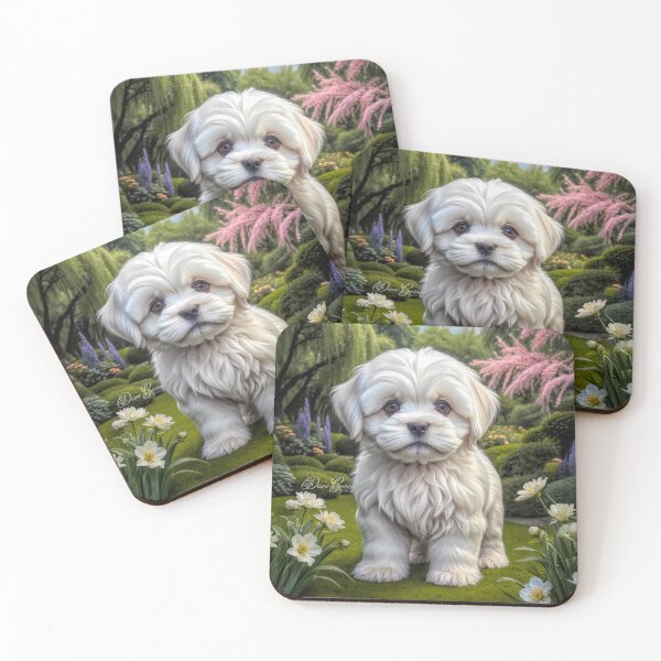 Item preview, Avalon Lhasa Apso Puppy Portrait Painting designed and sold by Heart and Soul Studio.