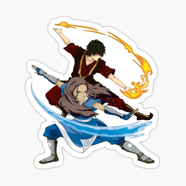 Item preview, Katara and Zuko ATLA designed and sold by TrinketsOddsandEndsEmporium.