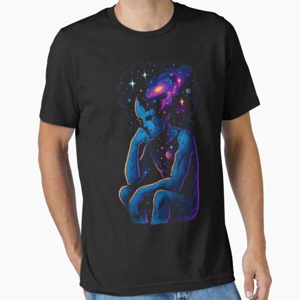Item preview, Galactic Mind Awakening – Cosmic Thinking Statue with Universe Inside designed and sold by DMTeeApparel.