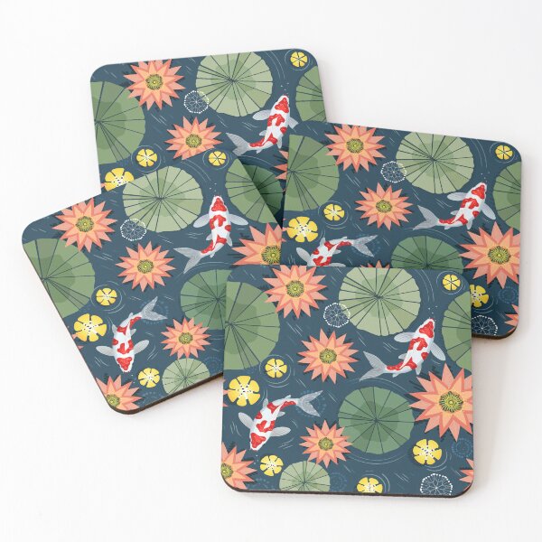 Item preview, Water lilies and koi fishes designed and sold by Avisnanna.
