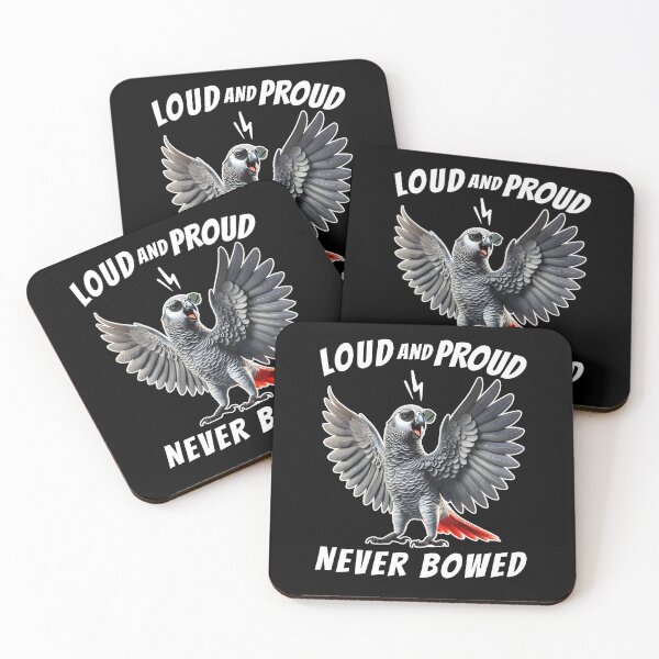 Item preview, Loud and Proud Never Bowed Funny African Grey Parrot Lover designed and sold by Kimberley King Art  King Art.