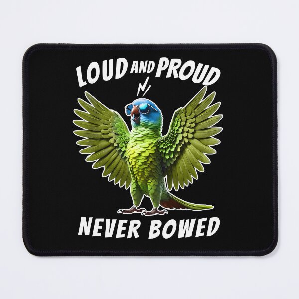 Item preview, Loud and Proud Never Bowed Funny Blue Crowned Conure Parrot Lover designed and sold by Kimberley King Art  King Art.