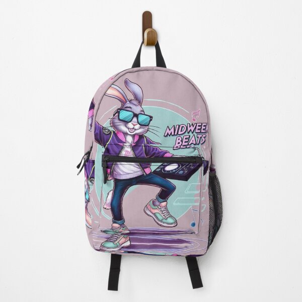 Item preview, Midweek Beats – DJ Bunny on the Rooftop | Retro Synth Animal Vibe designed and sold by BukJus.