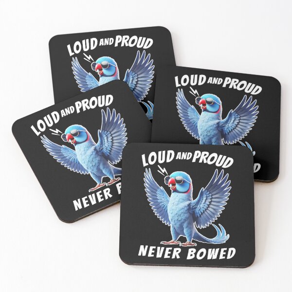 Item preview, Loud and Proud Never Bowed Funny Blue Ringneck Parakeet Parrot Lover designed and sold by Kimberley King Art  King Art.