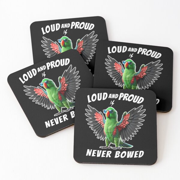 Item preview, Loud and Proud Never Bowed Funny Green Eclectus Parrot Lover designed and sold by Kimberley King Art  King Art.