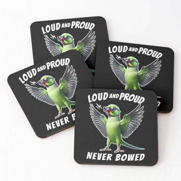 Item preview, Loud and Proud Never Bowed Funny Green Ringneck Parakeet Parrot Lover designed and sold by Kimberley King Art  King Art.