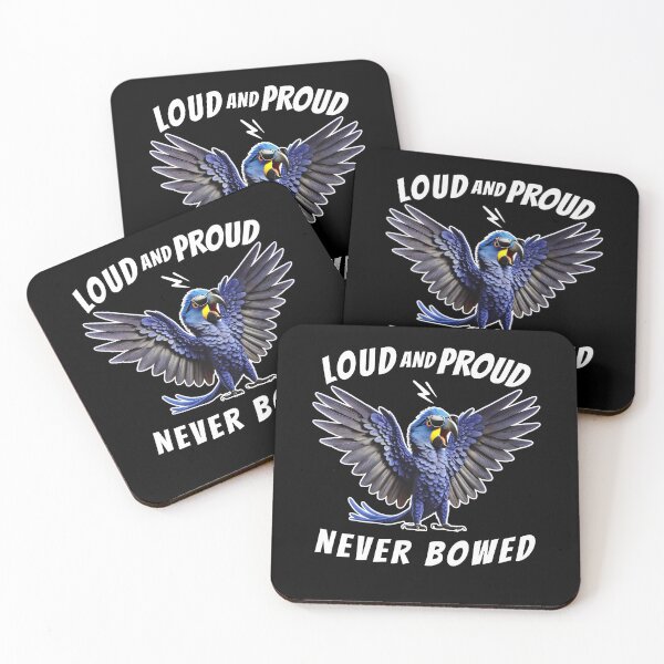 Item preview, Loud and Proud Never Bowed Funny Hyacinth Macaw Parrot Lover designed and sold by Kimberley King Art  King Art.