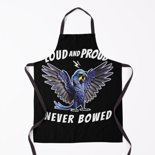 Item preview, Loud and Proud Never Bowed Funny Hyacinth Macaw Parrot Lover designed and sold by Kimberley King Art King Art.